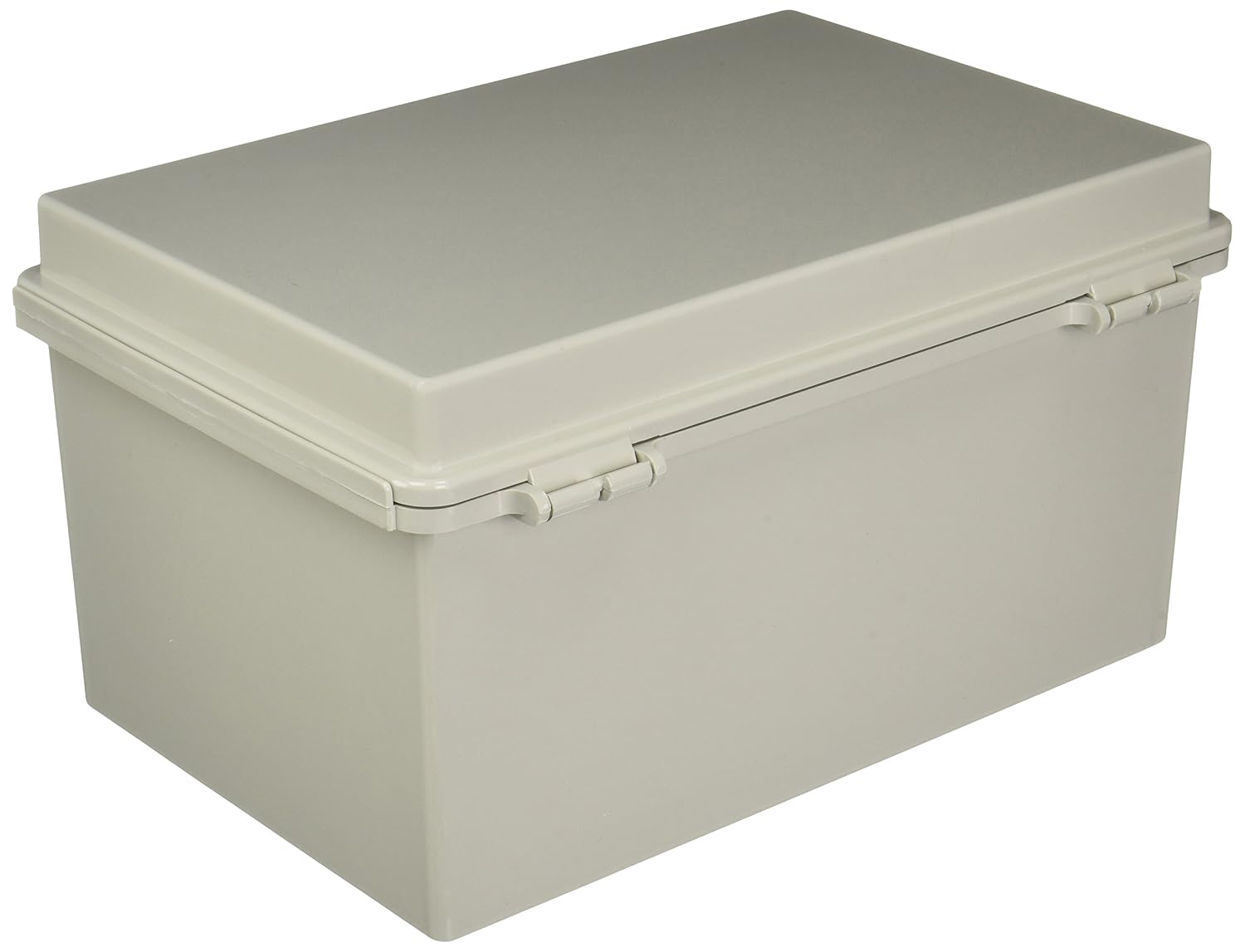 BUD Industries NBF-32118 Plastic Indoor NEMA Economy Box 11.81" L x 7.87" W x 6.4" H, Gray