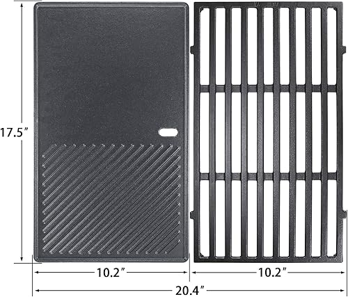 Miniatura 4 de Hisencn 7637 - Parrilla de cocina de 17.5 pulgadas para Weber Spirit I y II 200 Series - E210 E220 S210 S220 con control frontal, parrilla de