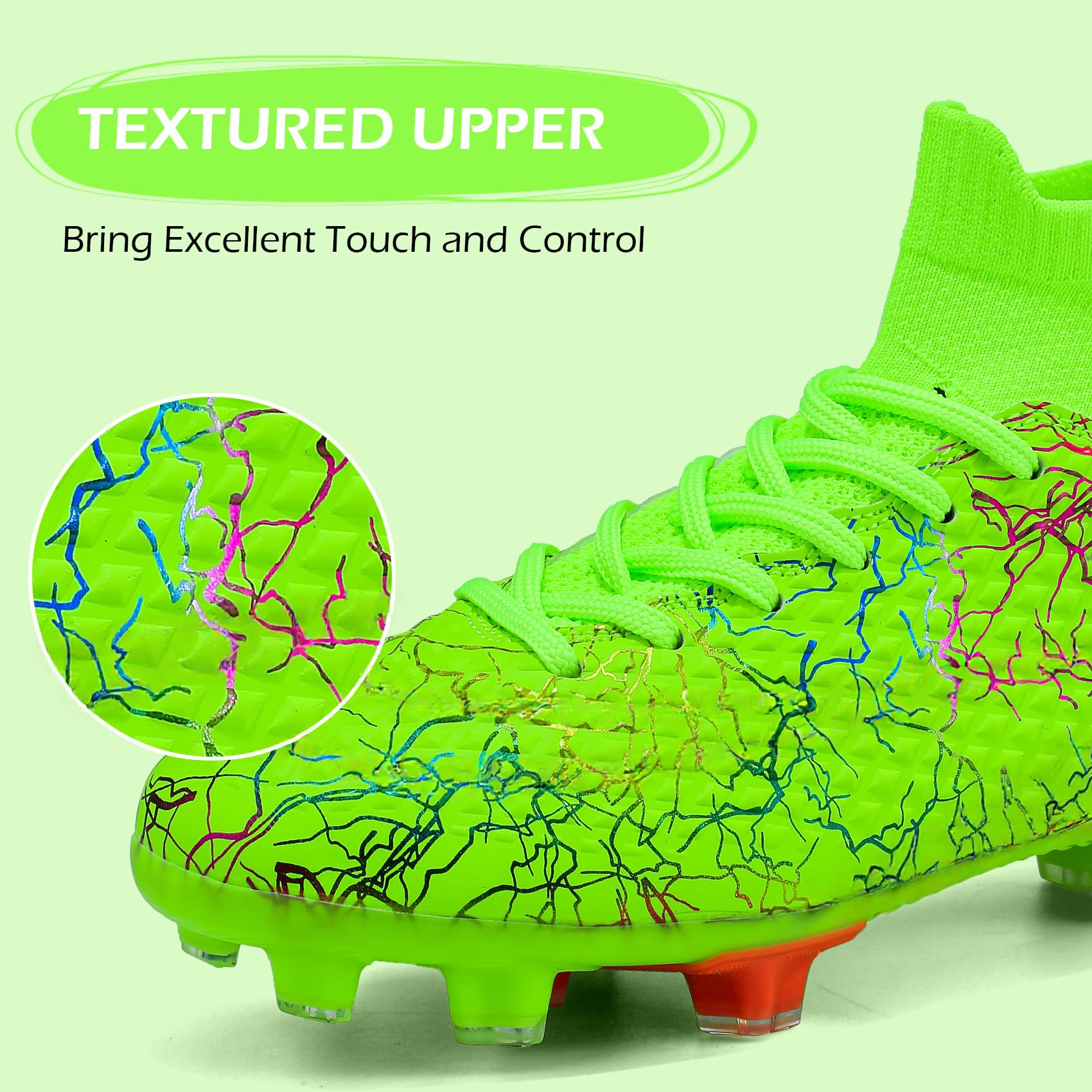 PiDaGlobal Scarpe da Calcio Bambini e Ragazzi Tacchetti da Professionali attività all'aperto Scarpe per Competizioni e Allenamento Scarpe da Calcetto per Adolescenti