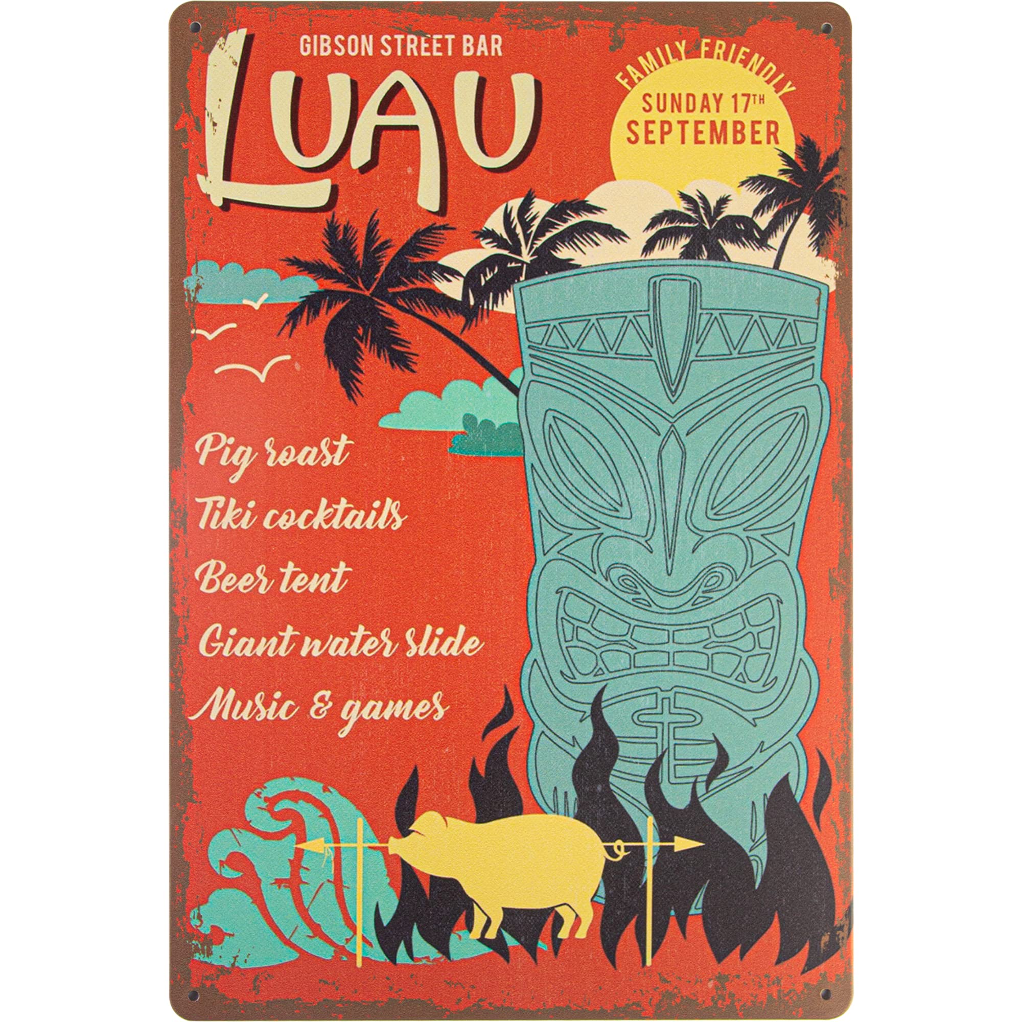 Amazon.com : 2 PCS Tiki Bar Tin Sign Bar Decorations Outdoor Aloha