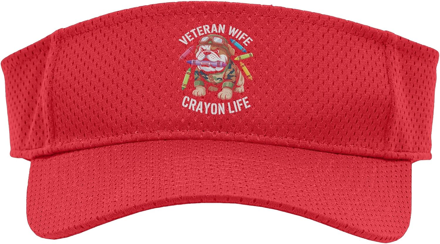 Vintage Veteran Wife Crayons Life Jarhead Grandma Squad Sport Sun Visor