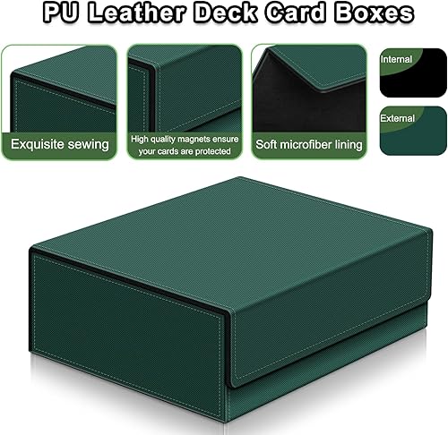 Miniatura 3 de Funda para cartas intercambiables, caja de almacenamiento de tarjetas con capacidad para más de 1800 tarjetas de una sola manga, cierre magnético de