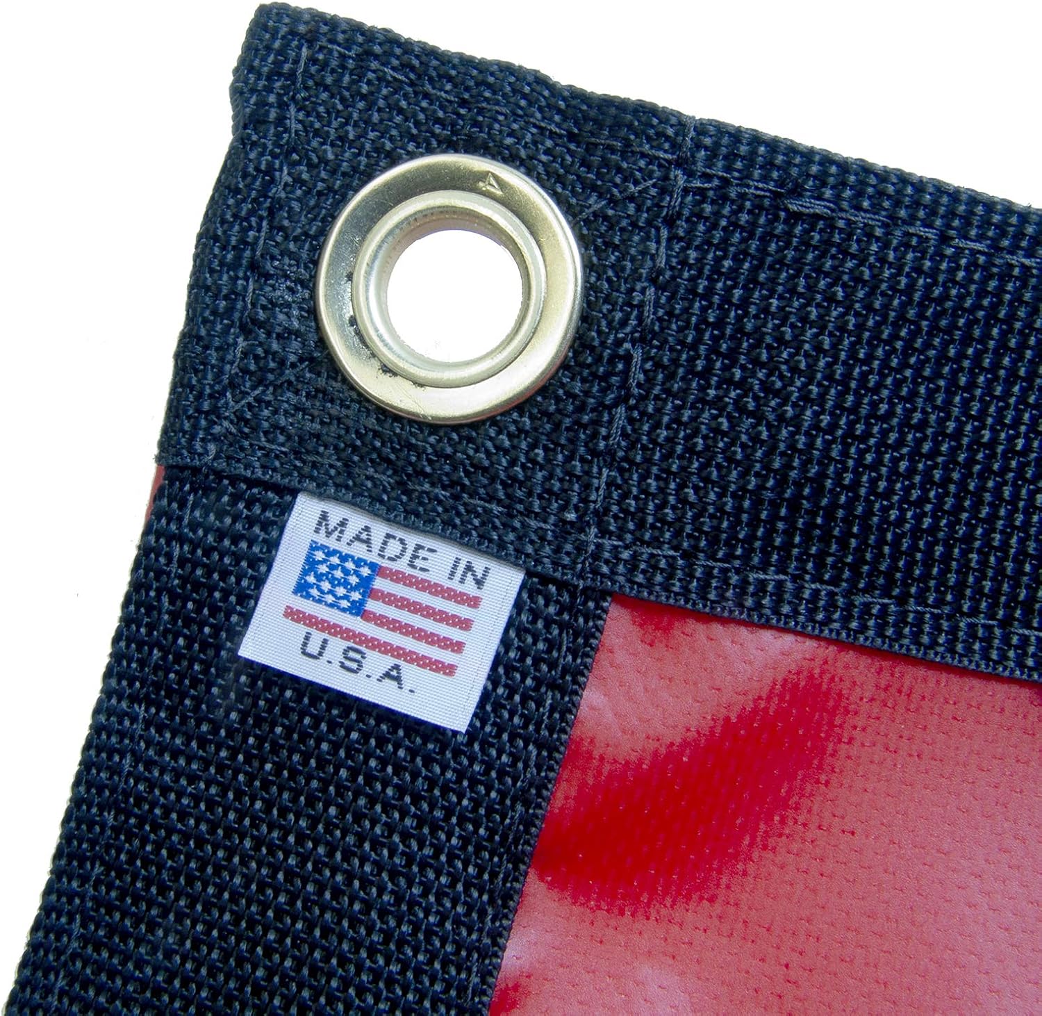 Tarp, Red, Durable, Waterproof, 10 Oz. Vinyl w/Reinforced Edges (5' X 8' Feet)