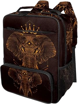 Casual Backpack Vintage Crown Elephant 