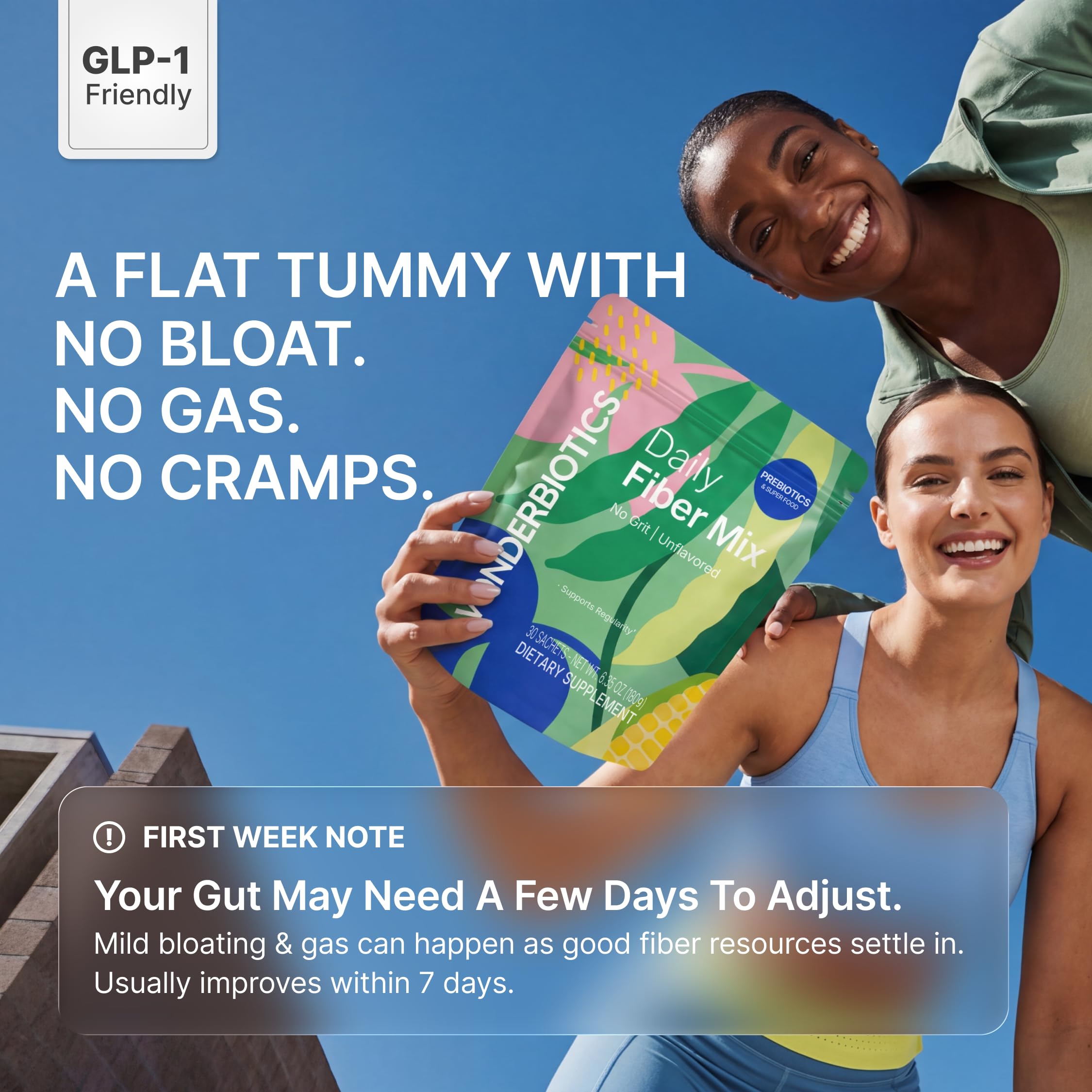 Daily Fiber Mix Supplement 6g Powder Packets GLP-1 Support - 30 Sachets — Amazon image 3