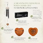 32" Wind Chimes Outdoor, Memorial Wind Chimes for Loss of Loved One, Deep Tone Sympathy Gift for Mom Dad