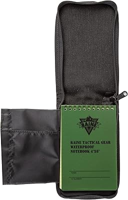 Raine Waterproof Notebook & Cover - Black