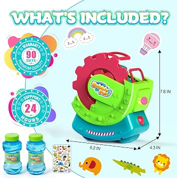 Bubble Machine for Kids,Bubble Blower with 8oz Bubble Solution - Extra Large Bubbles with Bubble-in-Bubble Effects,Bubble Maker Toys for Indoor Outdoor Birthday Party