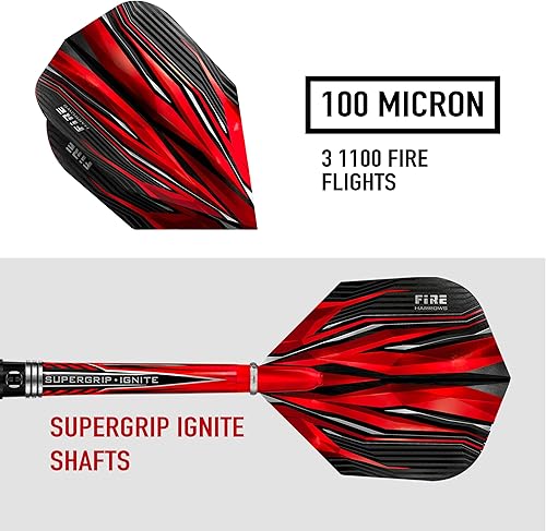 Miniatura 4 de Harrows Fire Inferno 90% acero tungsteno punta dardos