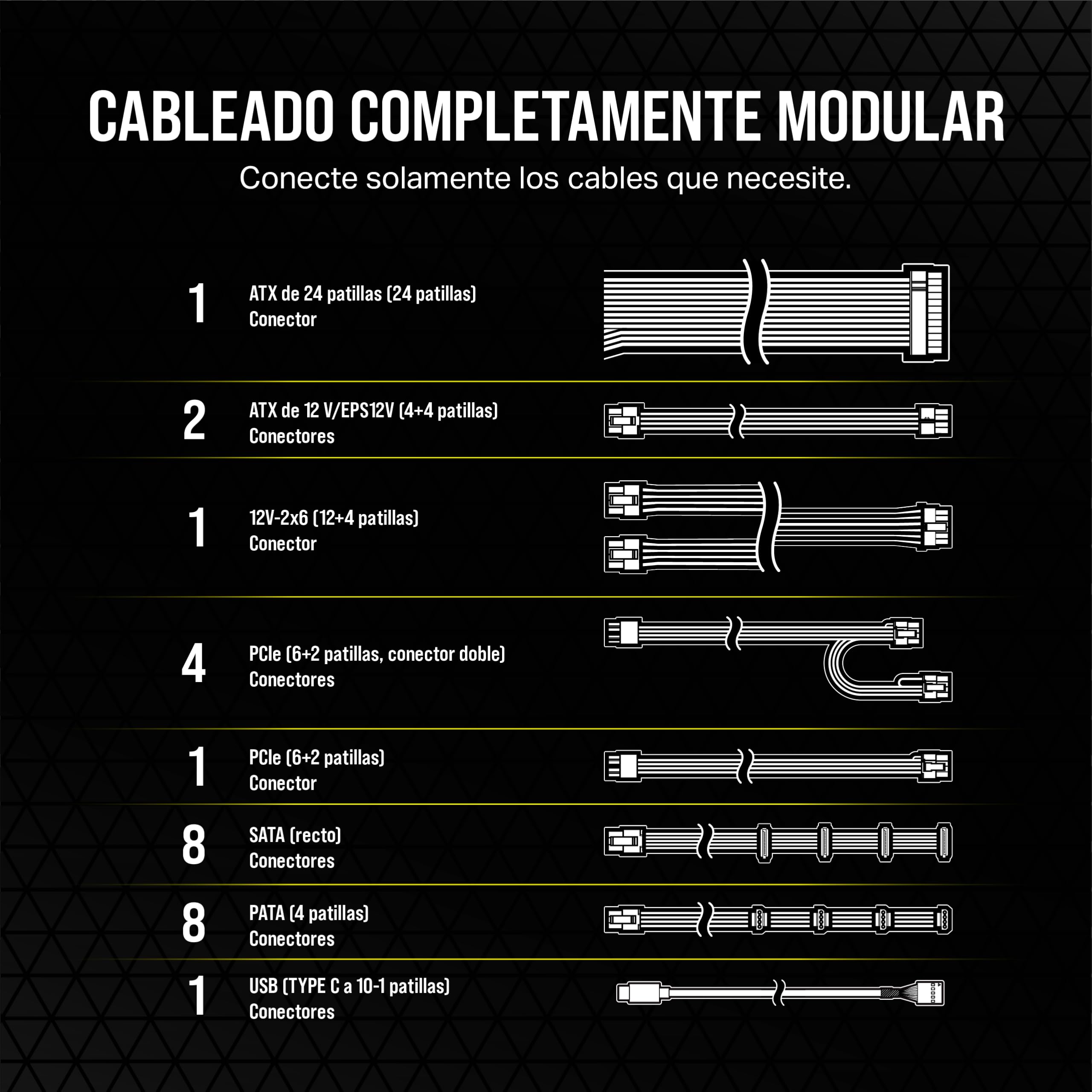 Corsair HX1000i Fuente de Alimentación ATX Totalmente Modular de Muy Bajo Nivel Sonoro - Compatible con ATX 3.1 y PCIe 5.1 -Ventilador con Rodamiento Dinámico Fluido - 80 Plus Platinum - Negro