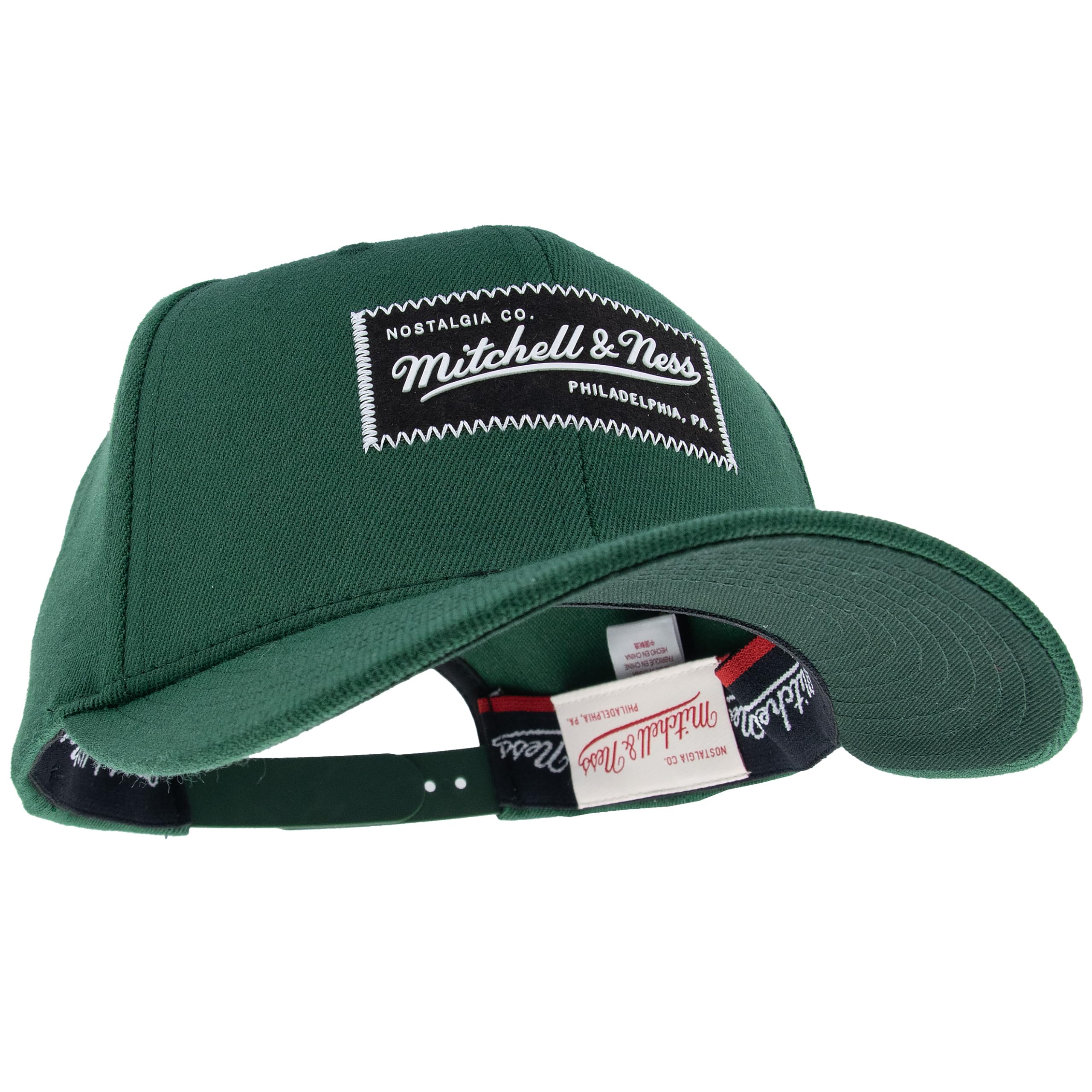 Mitchell & Ness Classic Red Raised Rubber Logo Snapback Baseballkappe Cap