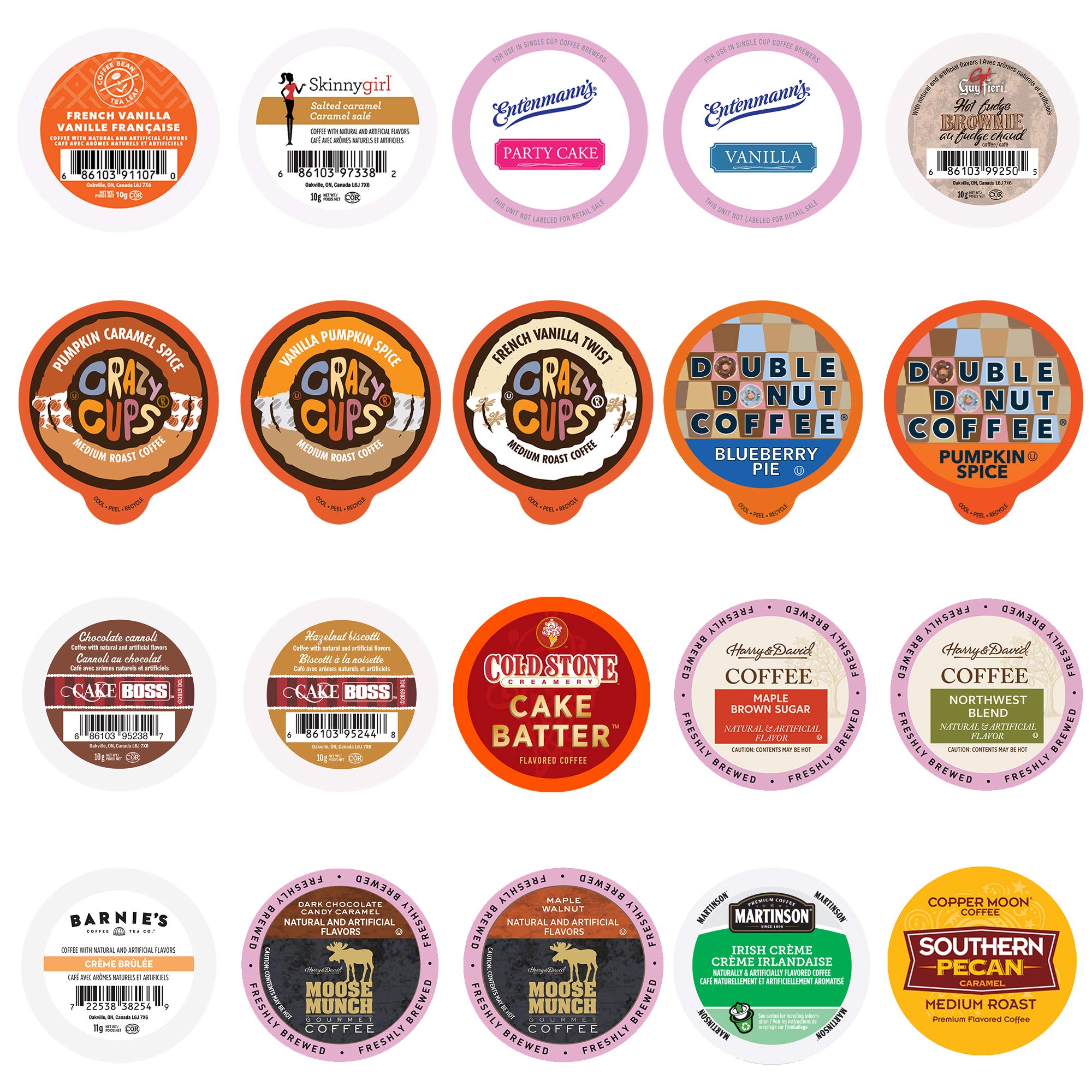 Perfect Samplers Variety Sampler Single-Serve Coffee for Keurig K Cup Brewers, Flavored Coffee, 20 Count