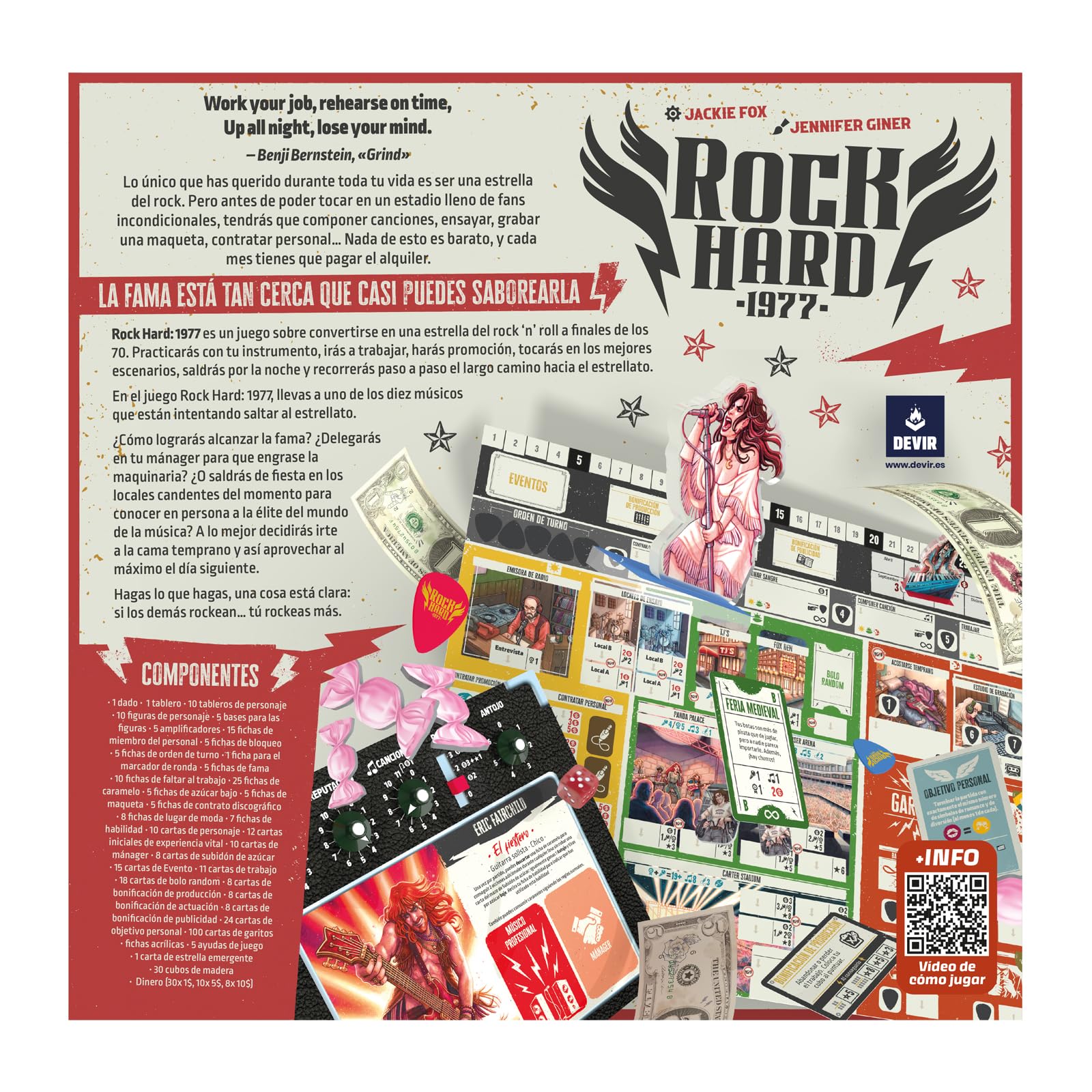 Devir - Rock Hard 1977, Juego de Mesa, Juego de Mesa de Música, Juego de Música, Juego con Amigos, VERSIÓN EN ESPAÑOL (BGROCEN)