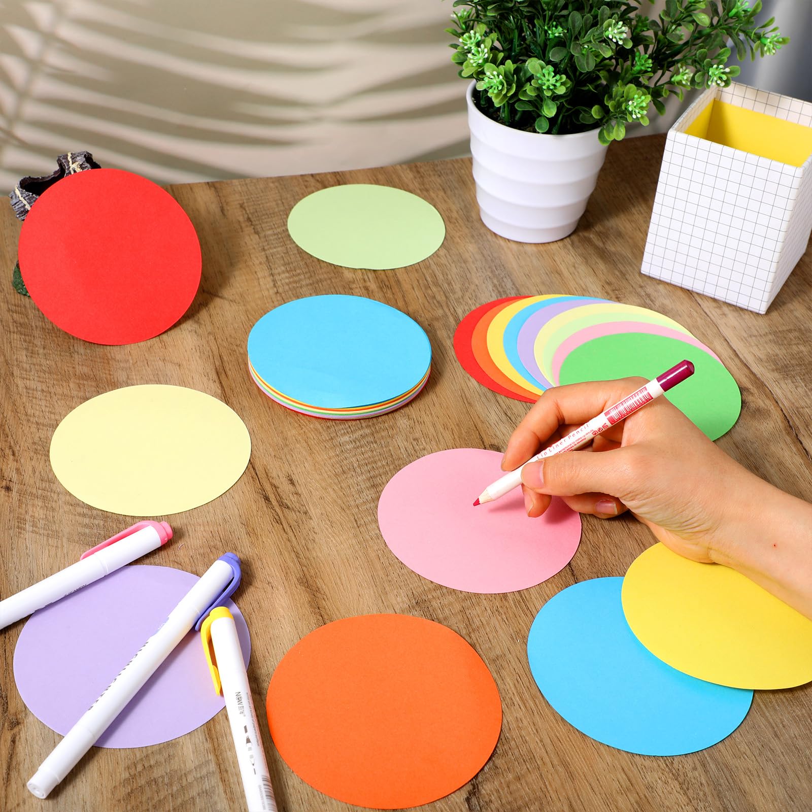 PATIKIL 4 inch cirkel kaart voorraad, 36 stuks ronde vorm uitsparingen papier dik karton onderzetter voor doe-het-zelf ambachtelijke projecten klaslokaal prikbord decor, groen