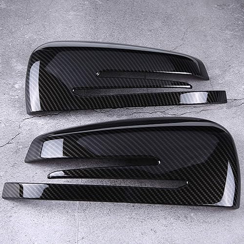Miniatura 5 de Cubiertas para espejo retrovisor, 1 par de lados izquierdo y derecho, cubierta de espejo de puerta de fibra de carbono para espejo retrovisor