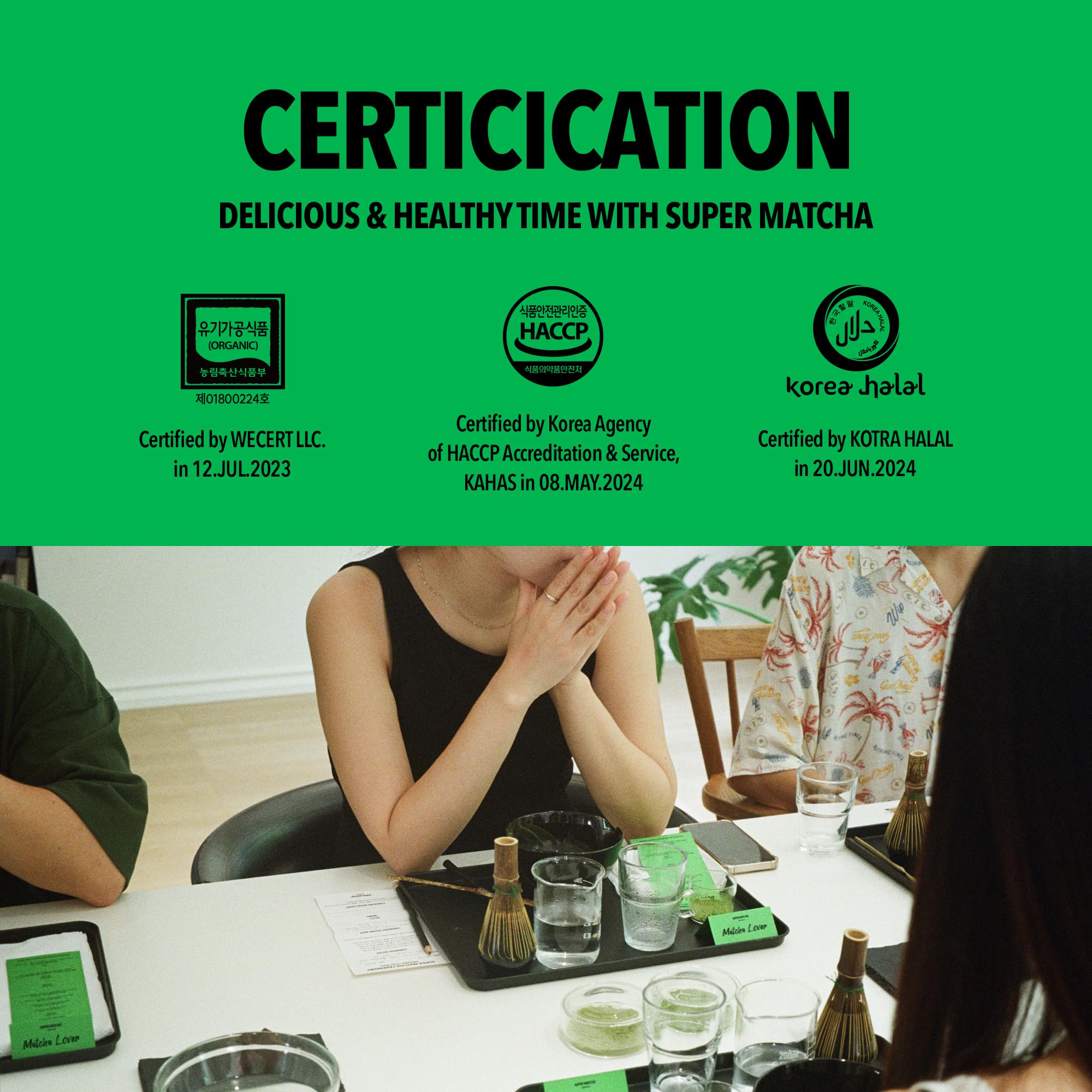 SUPER MATCHA Sweet Ceremonial Grade Matcha Powder Organic Blanded Matcha 5 Sticks 0 35 oz 10g Sweet Tea — view 7