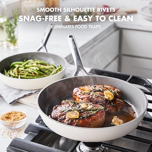 Miniatura 10 de GreenPan GP5 - Juego de 2 sartenes antiadherentes de cerámica anodizada dura y saludable de 9.5 y 11 pulgadas, 2 piezas, resistente a los arañazos,