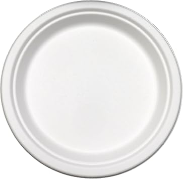 Primeware Compostable 9" Round Plate Case of 500 4 x 125