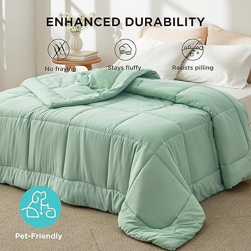 Vista 211 de Bedsure Relleno de edredón – Edredones acolchados de gran tamaño King, edredón para todas las estaciones, ropa de cama alternativa de plumón suave