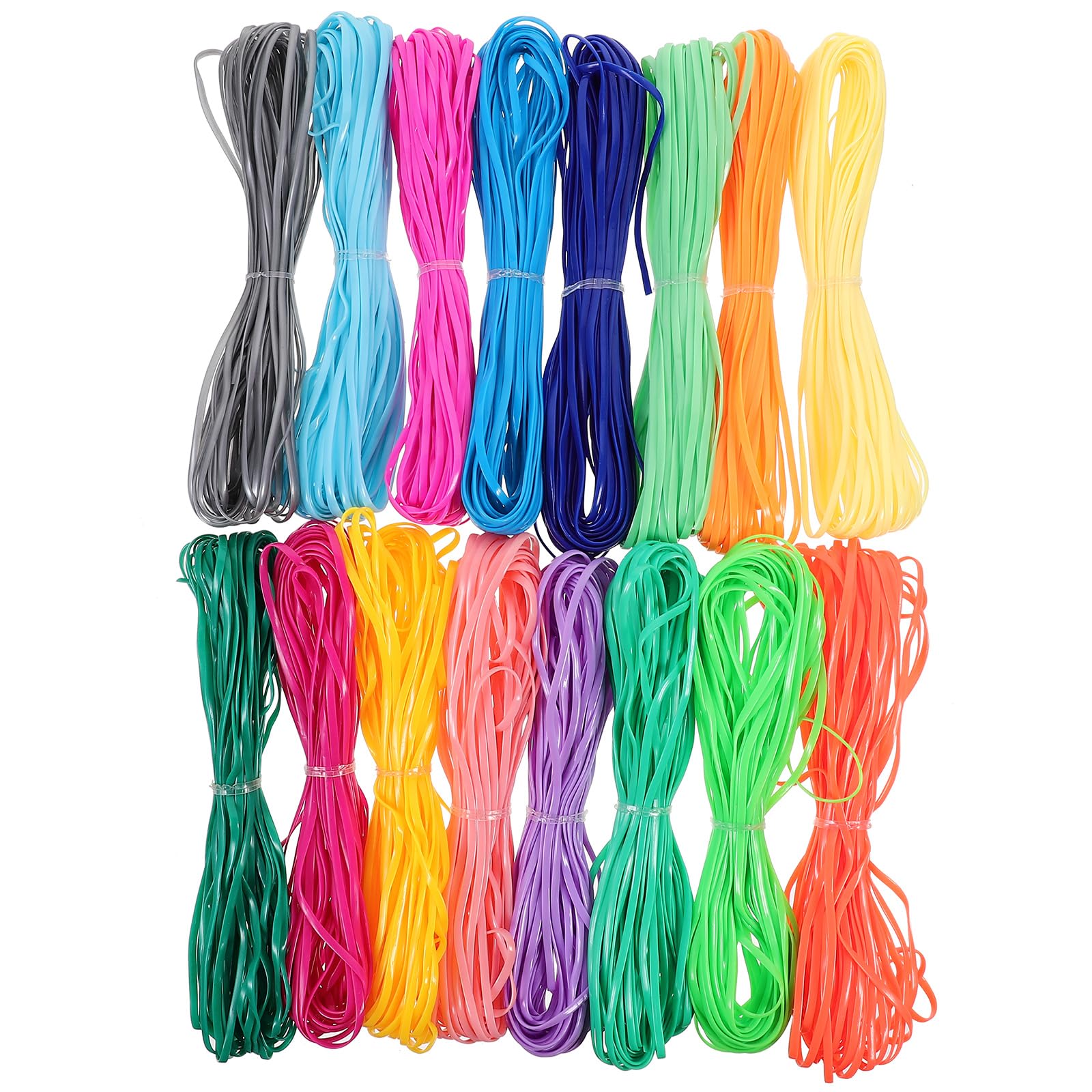 Kit de ficelles tressées colorées pour bracelets et macramé par 16 pièces