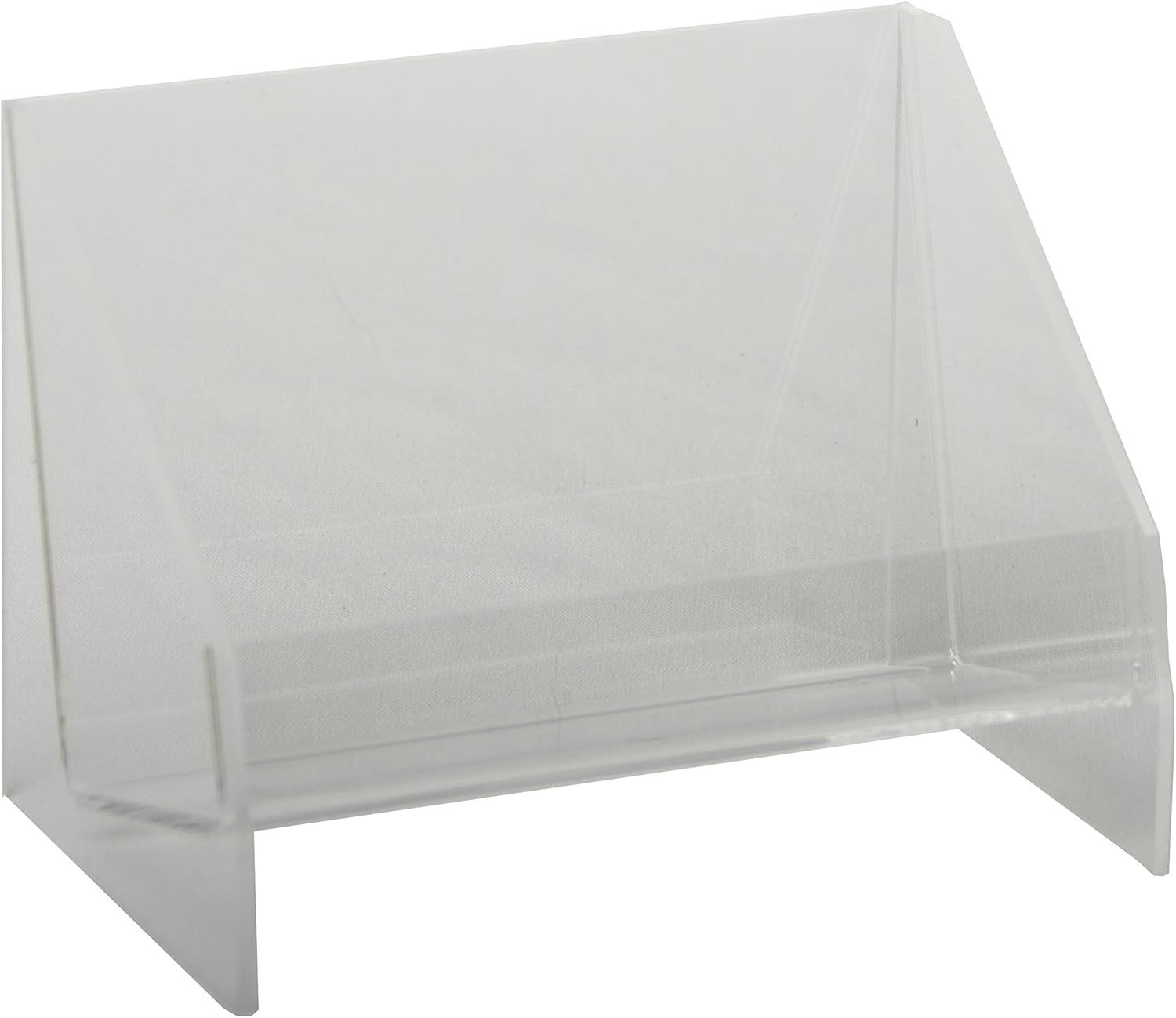 Clear-Ad - CD-01 - Vertical Plastic Desktop CD Display Rack - Standing Countertop Acrylic One Tier Compact Disk Holder (Pack of 2)