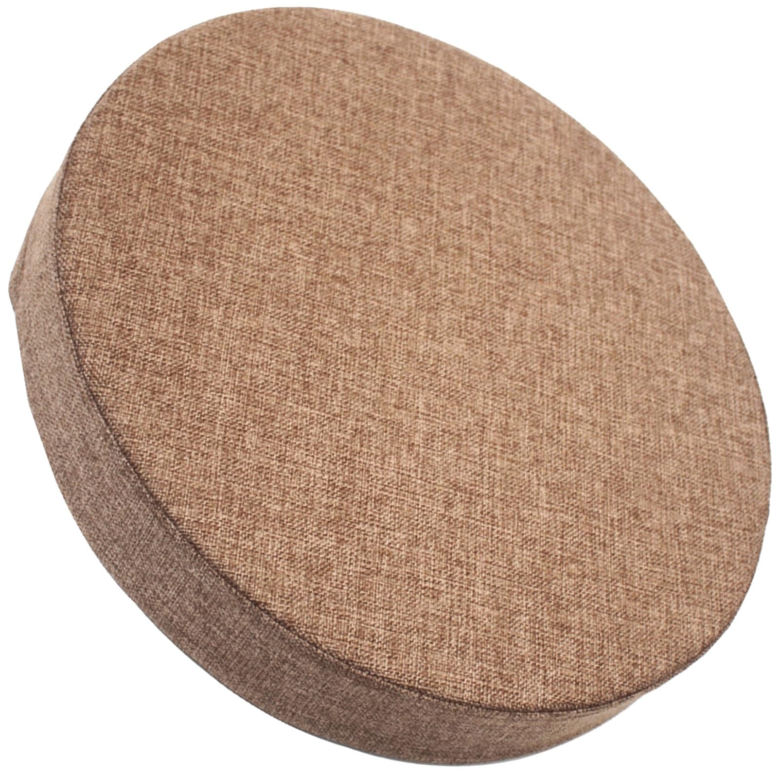 uyeoco Round Seat Cushion, 3/5/8cm thick, 30/35/40/45/50cm, Memory Foam Round Stool Cushion, Circle Chair Pad with Removable Cover for Dining Kitchen Bar Chairs(Brown,40x10cm)