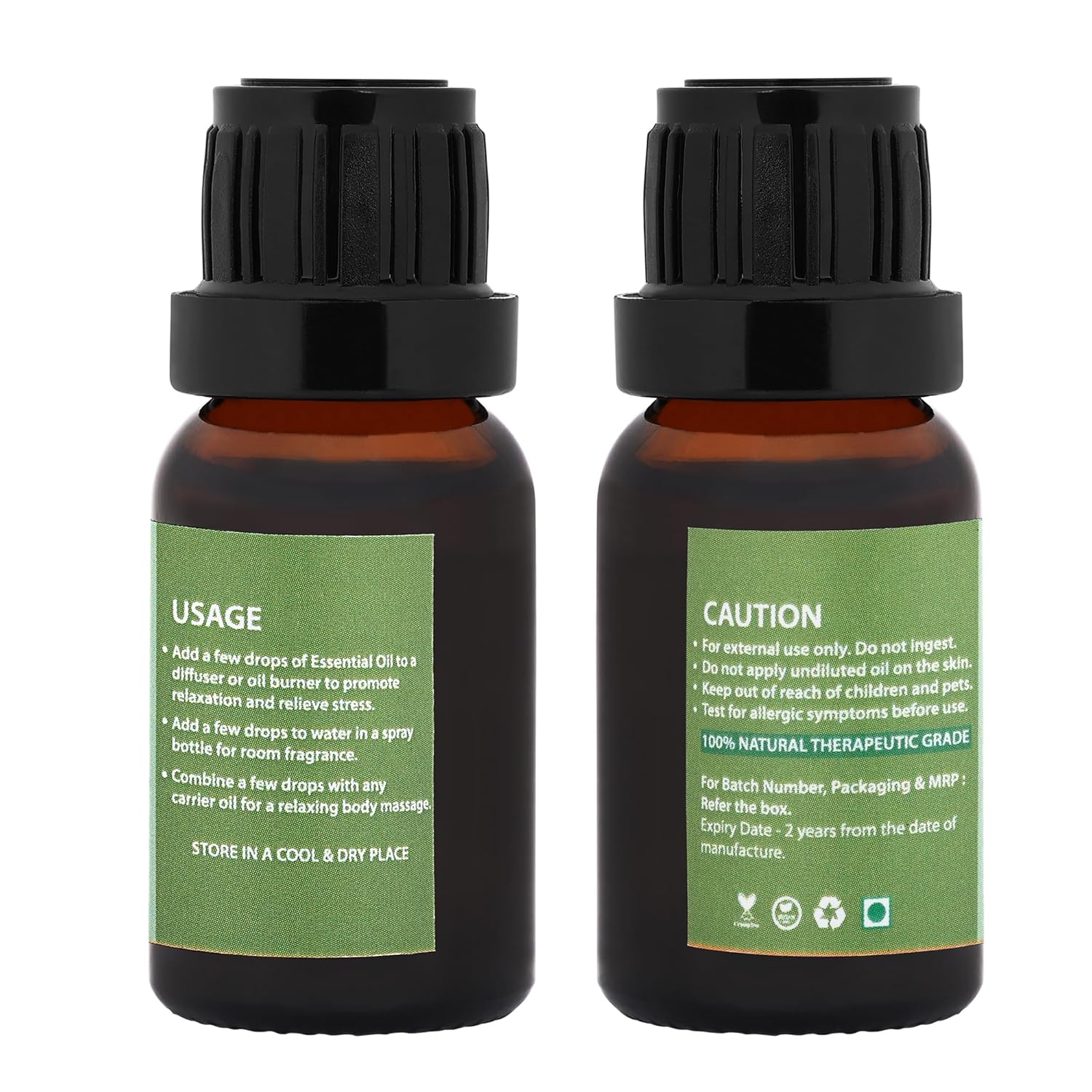 Bhumi Tatvaa Lemongrass & Citronella Essential Oil - 100% Pure and Natural Aromatherapy Oil | Defwishes, massage and daily use for fresh and uplift lemongrass citronella fragrance | Pack of 2 (each 15ml each) Bhumi Tatvaa Lemongrass & Citronella Essential Oil - 100% Pure and Natural Aromatherapy Oil | Defwishes, massage and daily use for fresh and uplift lemongrass citronella fragrance | Pack of 2 (each 15ml each)