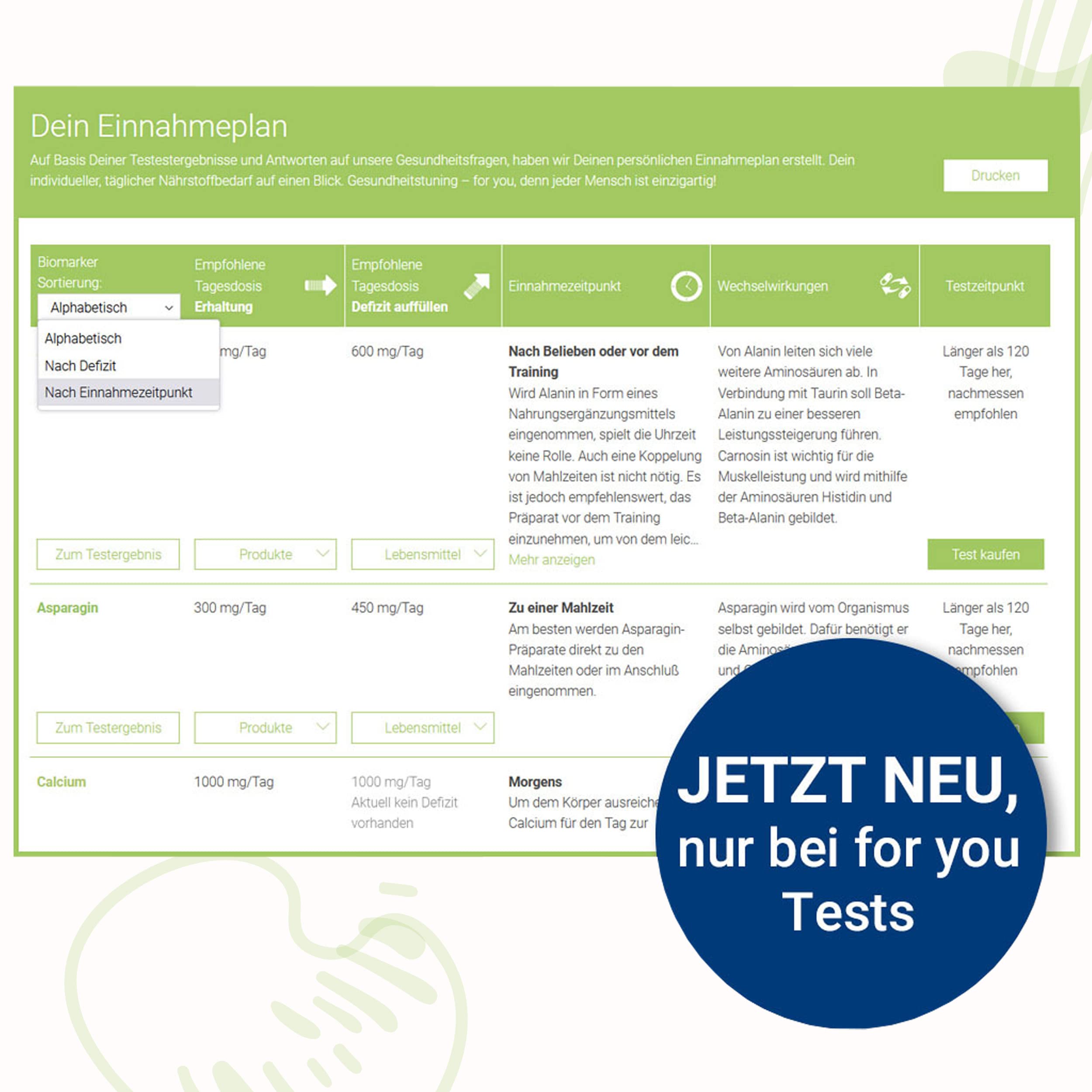 for you Immunsystem-Test für Zuhause – Testkit für Immunvitalstoffe mit zertifizierter Laboranalyse – Ergebnisbericht mit Ernährungstipps & Dosierungsempfehlungen