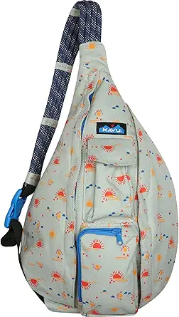 KAVU Original Rope Bag Sling Pack with Adjustable Rope Shoulder Strap