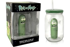Limited-Edition Rick and Morty Pickle Rick Pickle Jar Glass Mason Jar