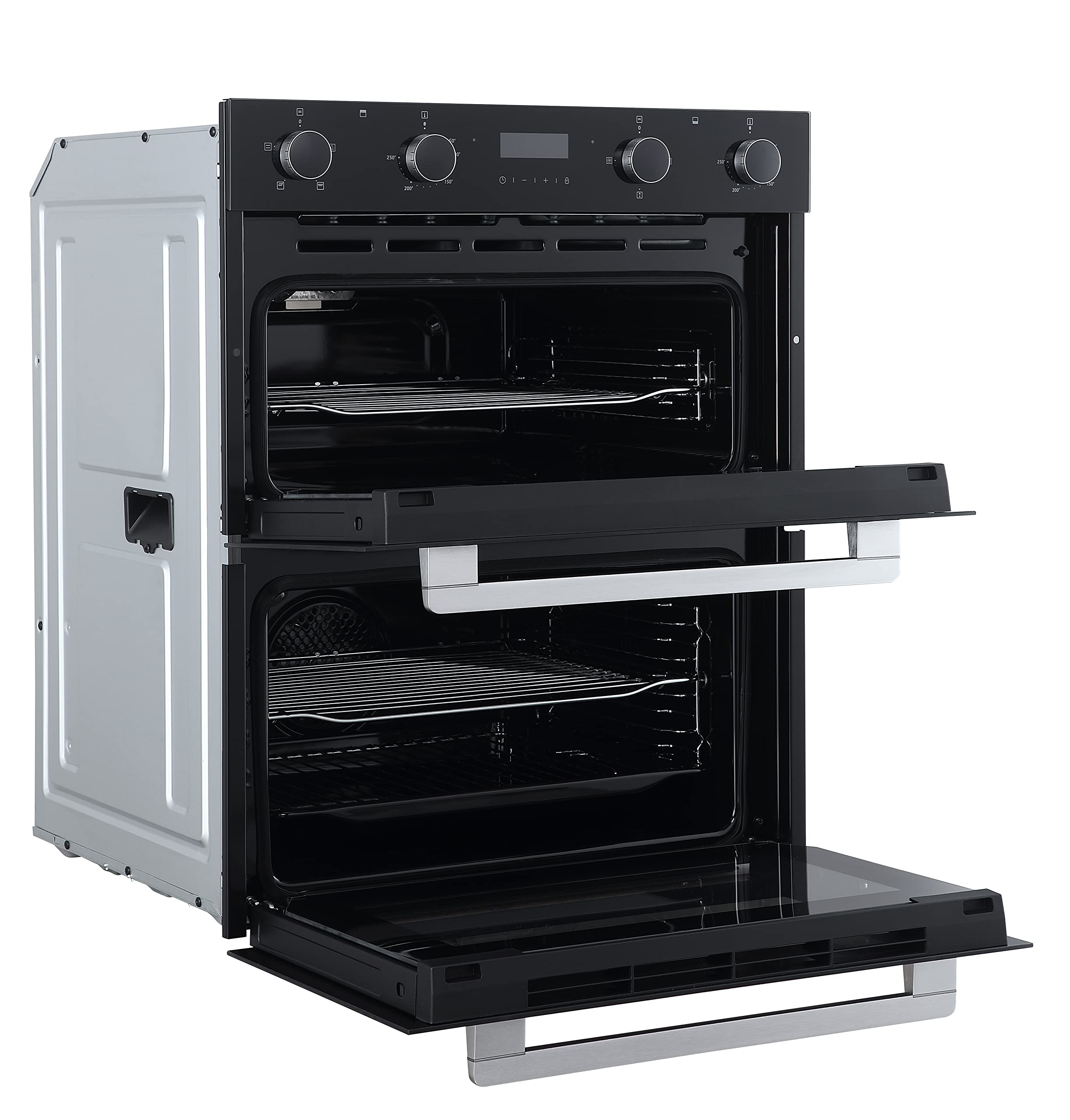 Buy Russell Hobbs 72cm High, 60cm Wide, Black, 92L, Built Under, Electric Fan Double Oven