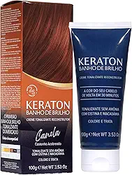 Keraton Tonalizante Banho de brilho 100g Canela Castanho Acobreado