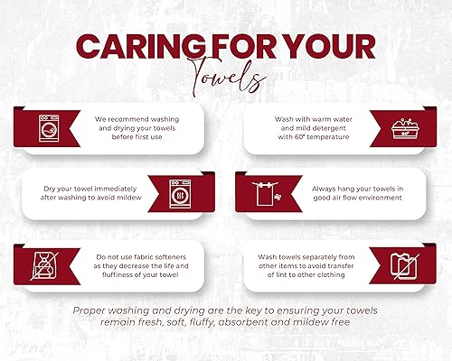 Miniatura 8 de AKTI Toallas de baño de algodón de alta calidad para adultos, 35 x 70 pulgadas, paquete de 2, súper suaves, extra absorbentes, toallas de baño de