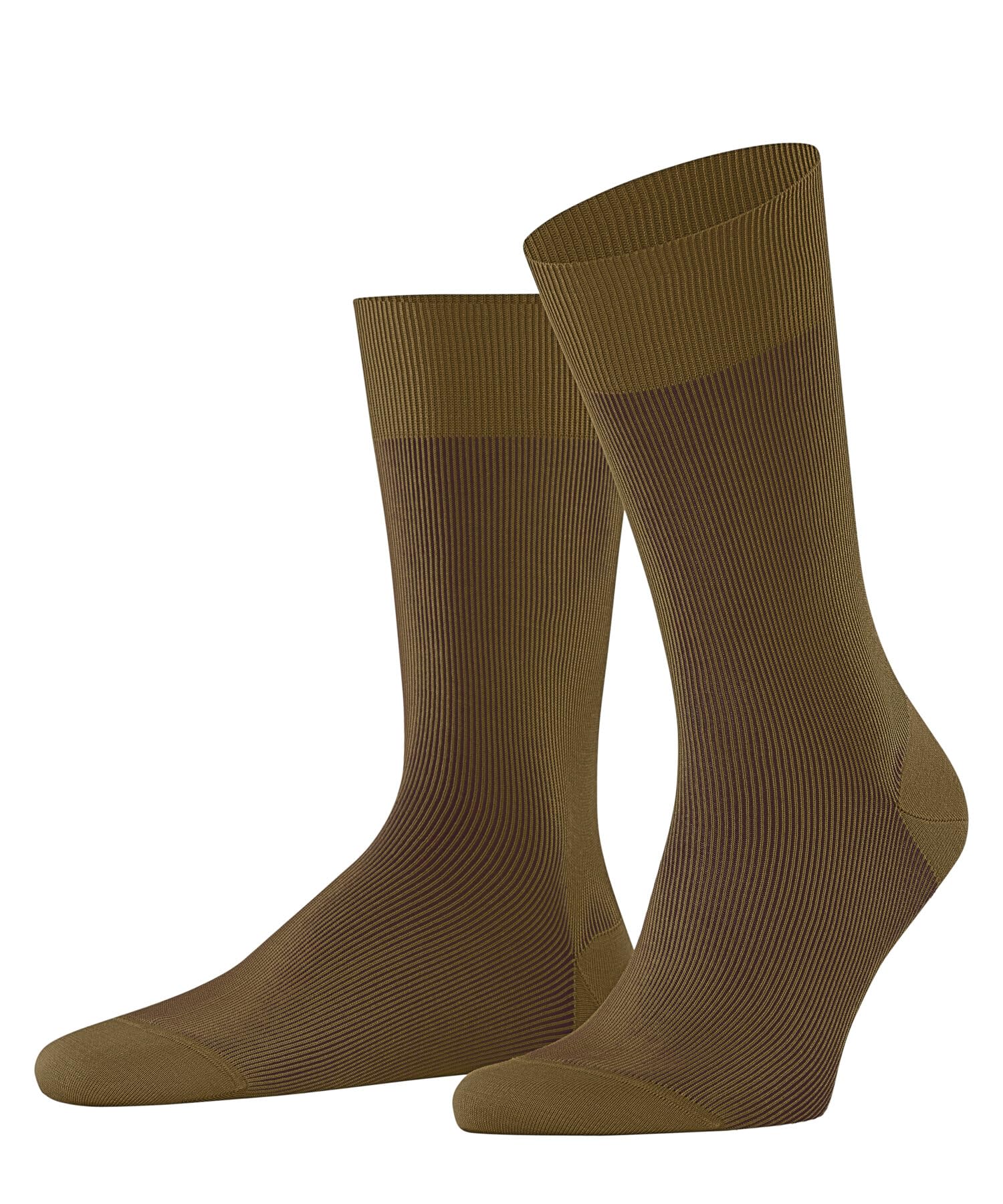 FALKE Men's Fine Shadow M So Cotton Patterned 1 Pair Socks, Yellow Old Brass 1220, 5.5-6.5