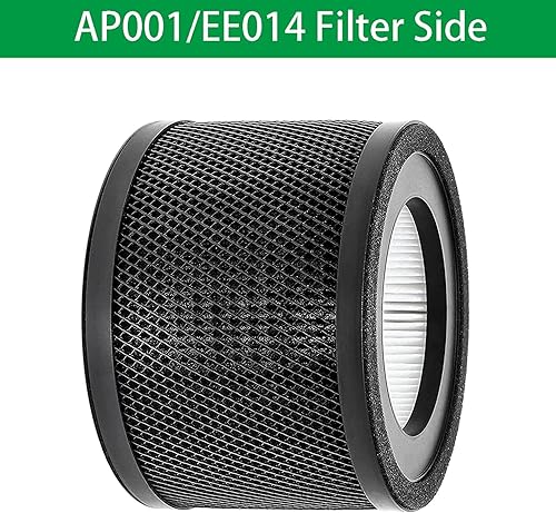 Miniatura 3 de Filtro AP001 EE014, paquete de 4 filtros de repuesto compatibles con TaoTronics TT-AP001 y VAVA VA-EE014, filtro de carbón activado y verdadero de