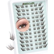 Obeyalash Brown Lashes Cluster Fox Eye Individual Eyelashes Natural Look Cat Eye Lashes C Curl Thin Band Wispy Eyelashes 6-15mm DIY Eyelash Extensions Zk26