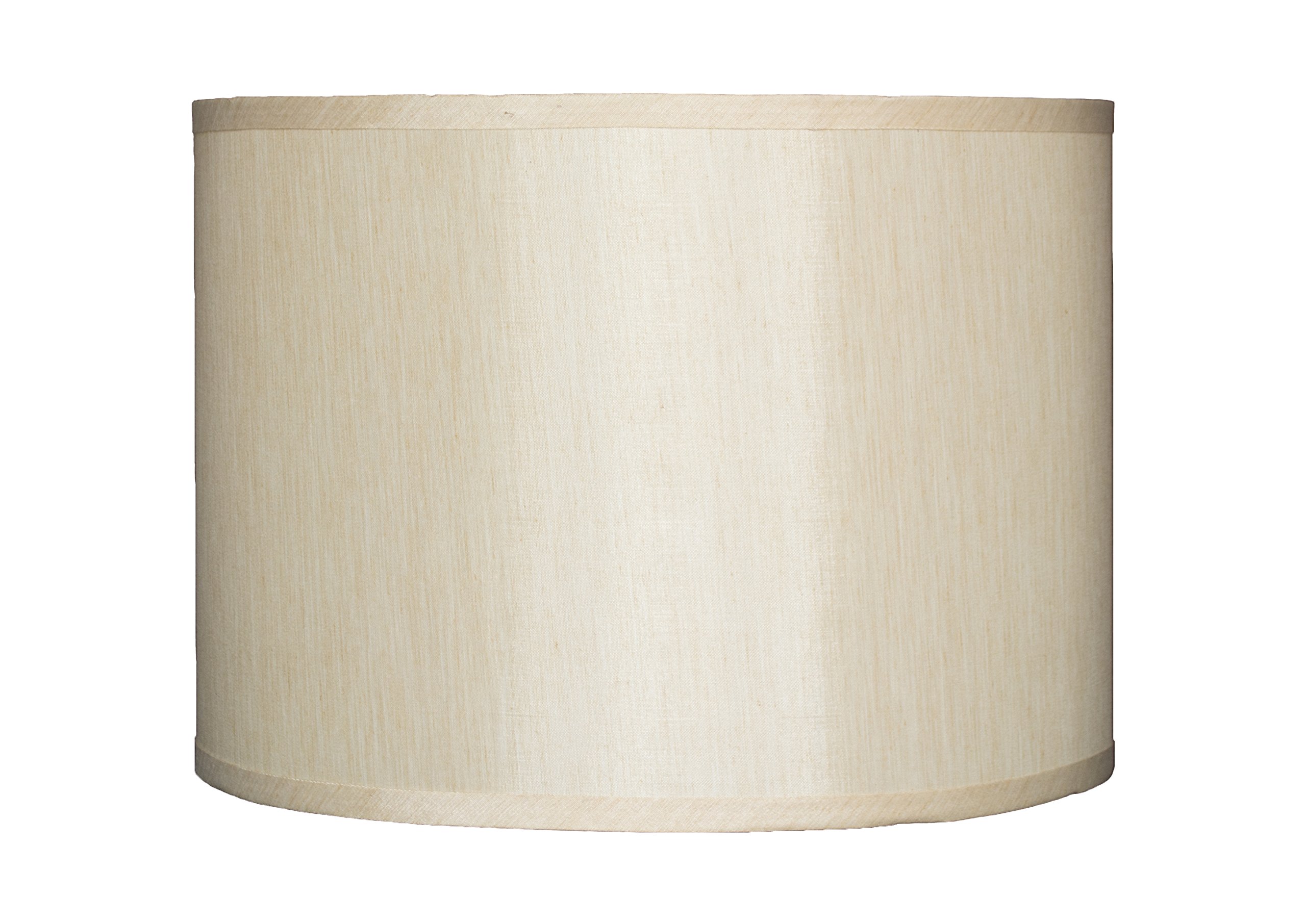 Urbanest Faux Silk Drum Lampshade, 14-inch By 14-inch By 10-inch, Cream, Spider Fitter