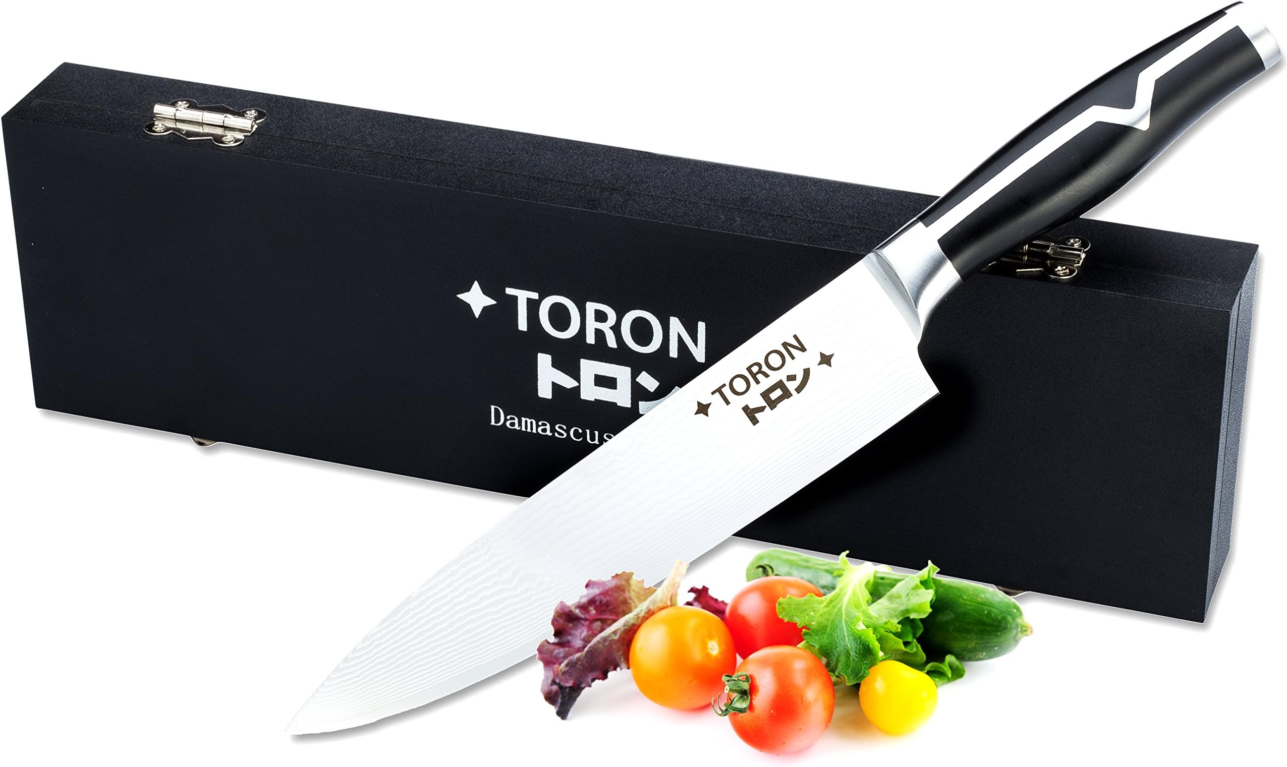 Chef Knife - 8 Inch Knife - VG10 Stainless Steel Blade 67 Layer- Japanese Chef Knife - Razor Sharp Professional Carbon Steel Knife for Chopping - Pork chops, Mincing Knife with Wood Box By Toron