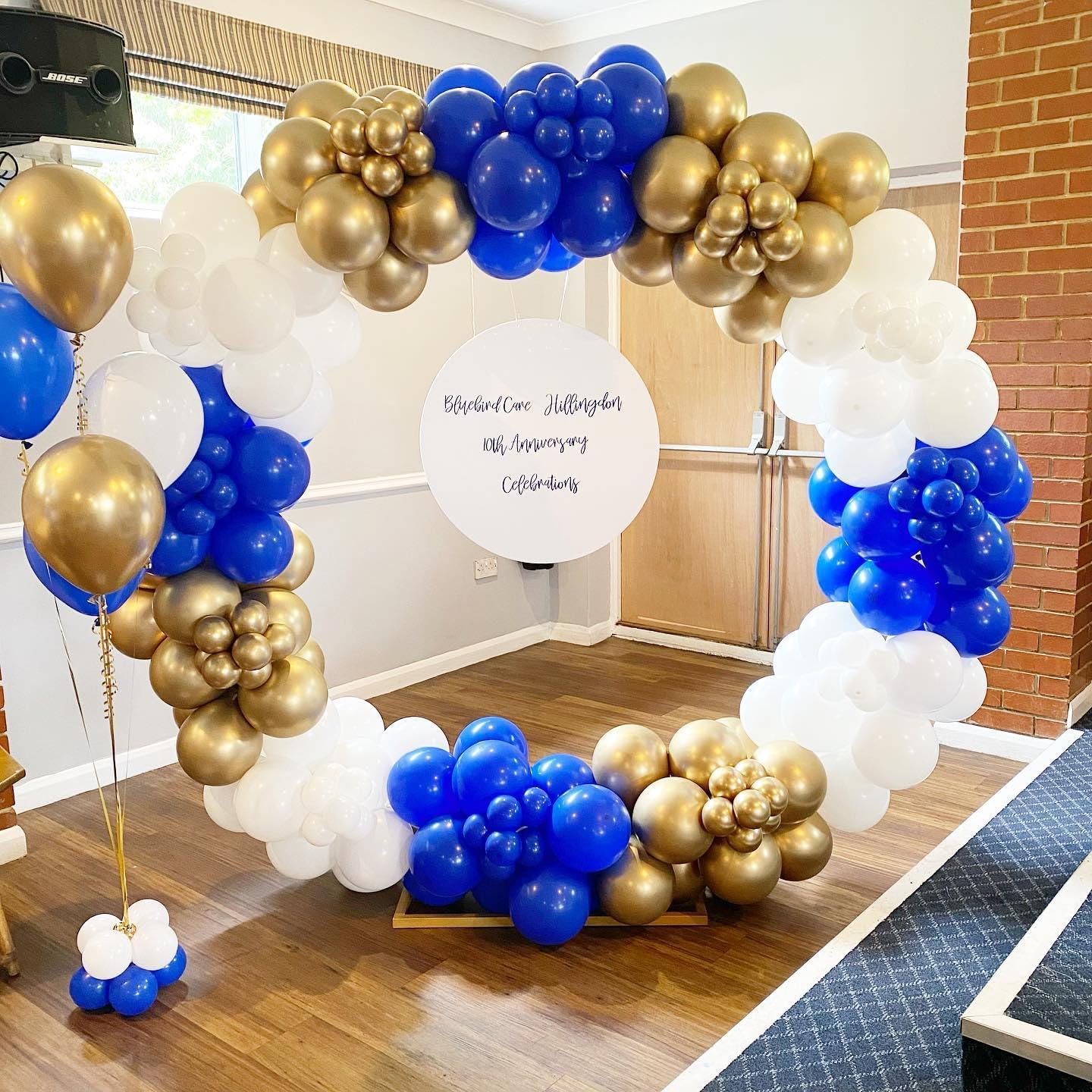 201Pcs Royal Blue and Gold Balloon Arch Kit, Explosion Star Blue Gold and White Confetti Balloon Garland kit, Different Size Balloons for Birthday Anniversary Wedding New Year Party Decoration thumbnail