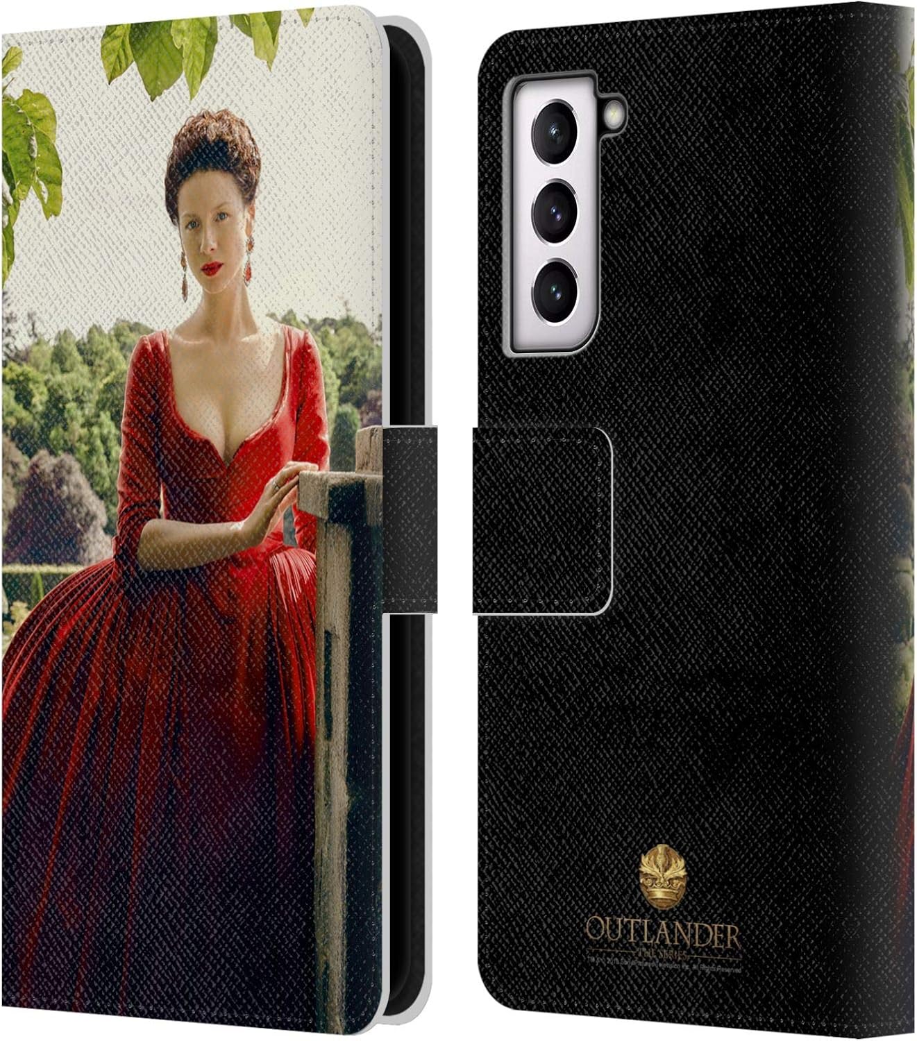 Head Case Designs Officially Licensed Outlander Claire Fraser Characters Leather Wallet Case Compatible with Samsung Galaxy S21 5G