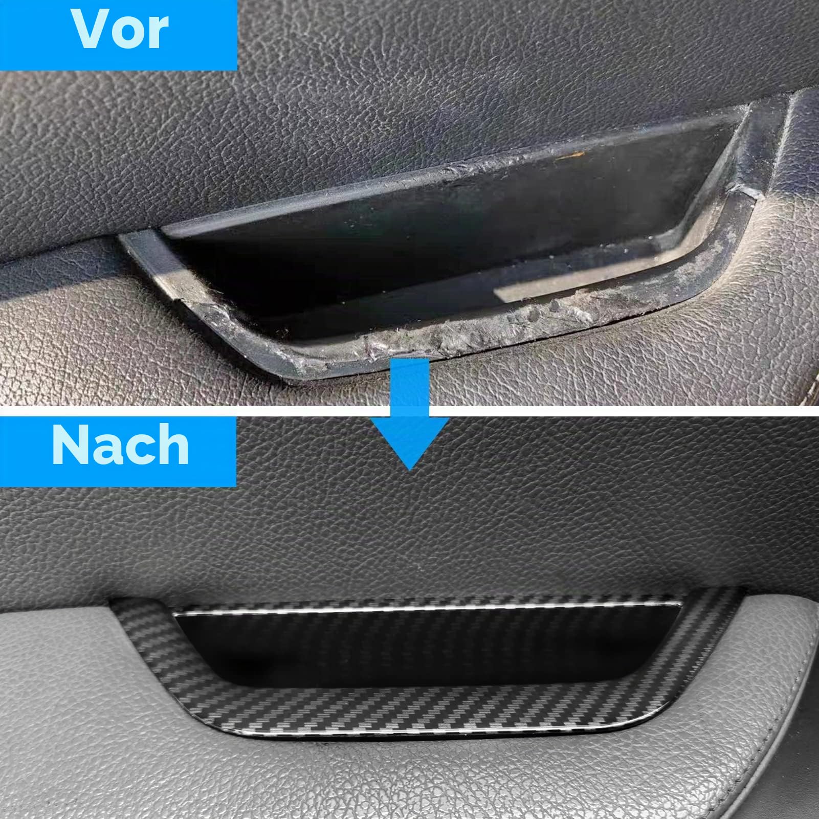 Türgriffabdeckung kompatibel mit bmw X3 F25 Türgriff Innen 2010-2016 Türgriff Links für X4 F26 2014-2017 Innengriffe Vorne links -Kohlefasermuster