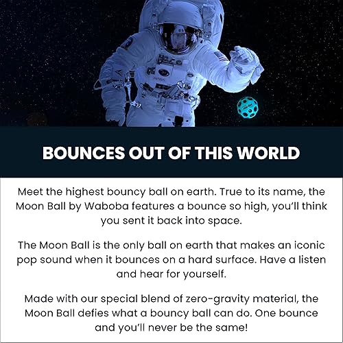 Miniatura 7 de Waboba La bola lunar original - Bola hiperrebotante - Hace un sonido pop cuando rebota - rebote extremo y diversión para todas las edades - Perfecto
