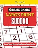 Brain Games 2-in-1 - Large Print Sudoku: Rest Your Eyes. Challenge Your Brain.