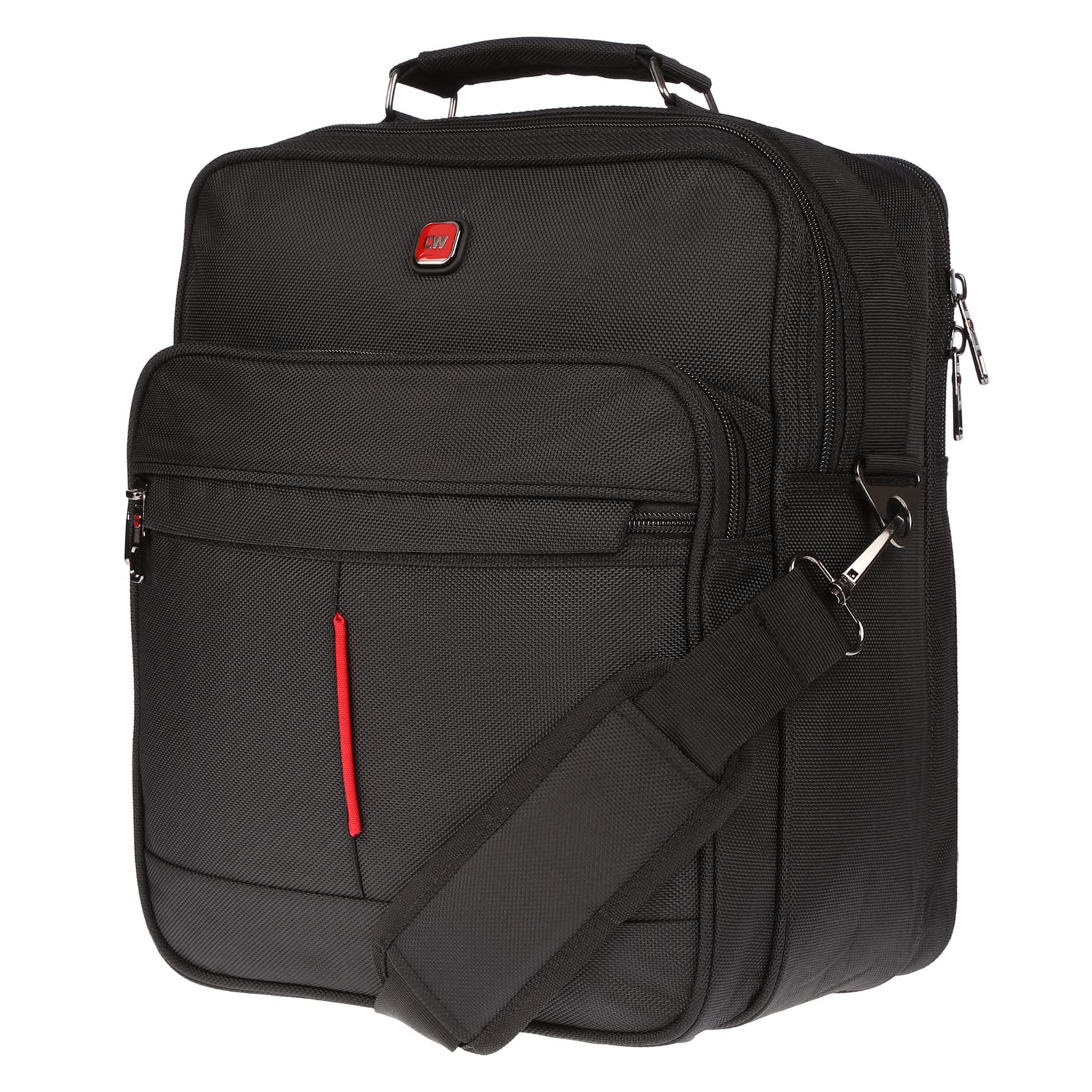 Christian Wippermann Arbeitstasche Herren - Hochwertige Flugbegleiter Tasche - Nylon Wasserabweisend, 30x34x20cm - 2 Hauptfächer mit Laptopfach - Abnehmbarer Trageriemen - 20L Volumen