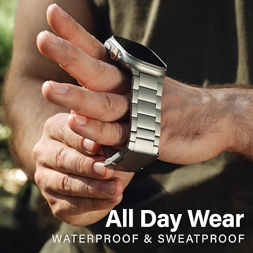 Miniatura 7 de KORDIZ Correa de reloj de titanio T01 Max  Compatible con Apple Watch ULTRA 3 y ULTRA 21 (1.929 in)  Correa ajustable de titanio para Apple Watch