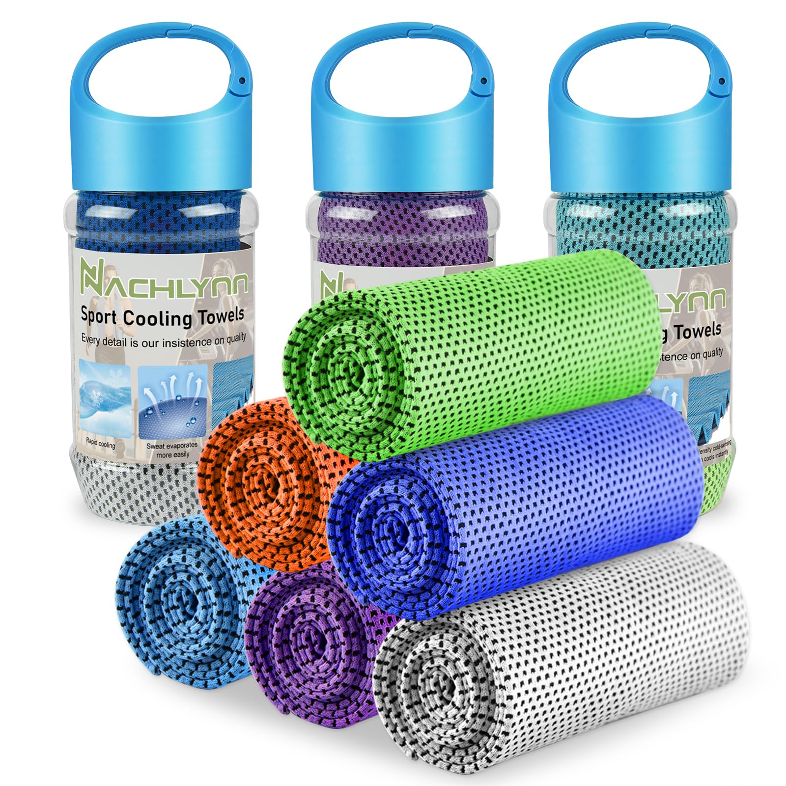 NACHLYNN 6pcs Cooling Towels for Neck and Face, 40
