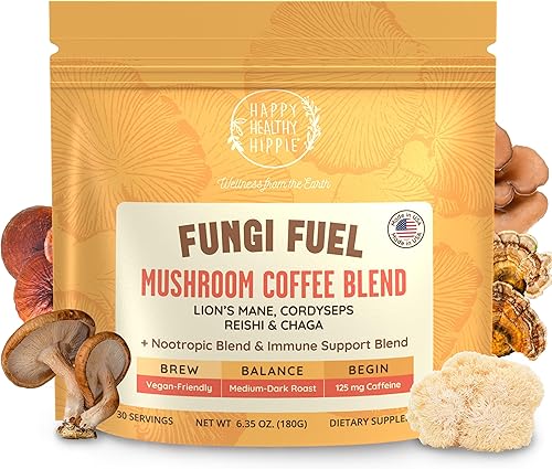 Café de hongos con 125 mg de cafeína, melena de león, cordyceps, reishi y chaga Café instantáneo de hongos nootrópicos adaptógeno para energía y
