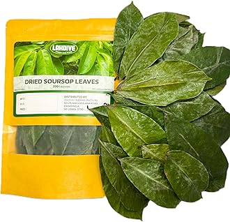 Lakdive - Premium Soursop Graviola Leaves (200+ Whole Dried Leaves, 3.5oz) | 100% Natural Hoja de Guanabana Herbal Tea | Handpicked, Wildcrafted, Non-GMO | Loose Leaf for Relaxation & Wellness