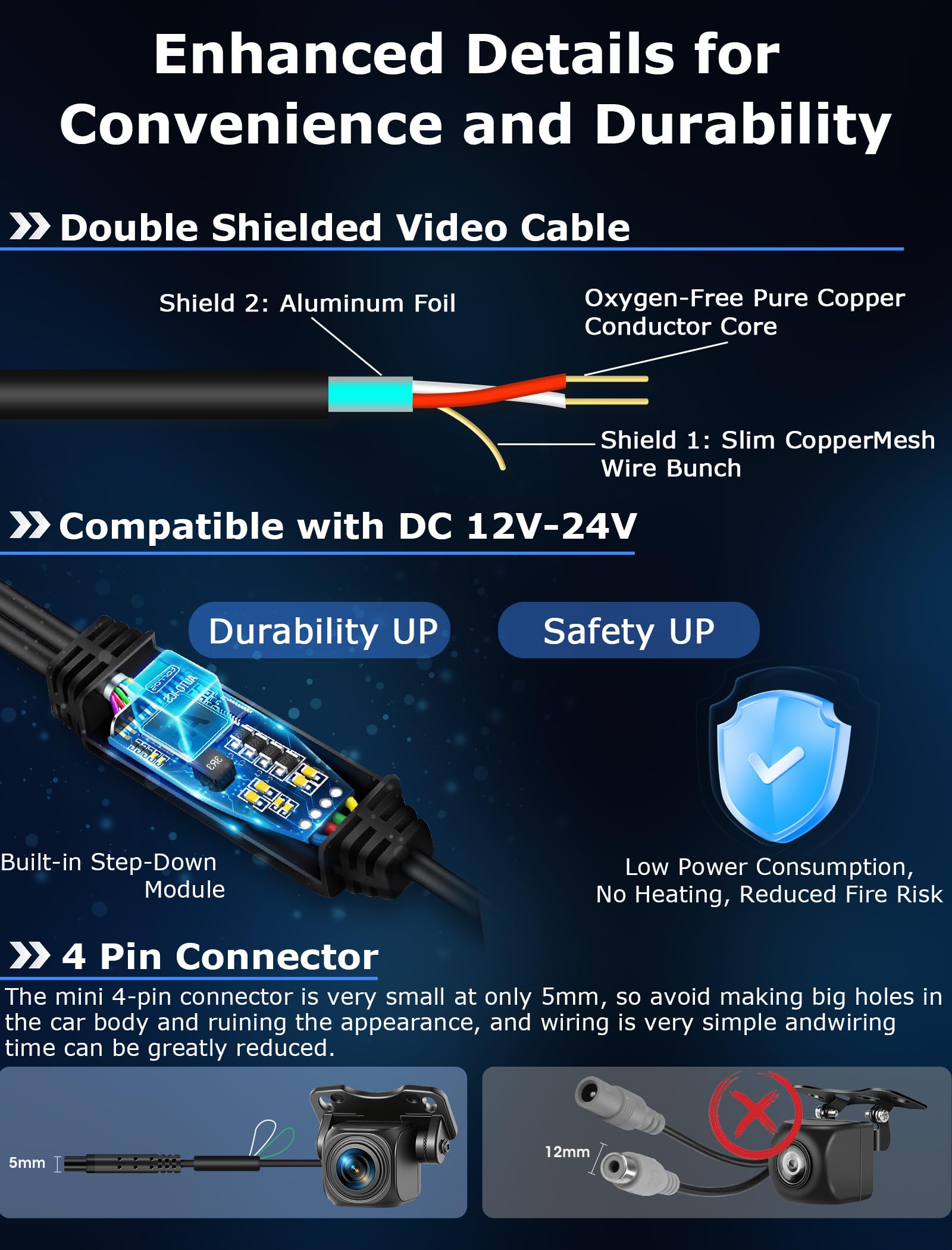 Rückfahrkamera AHD 1080P Universal mit OEM-Halterung Nachtsicht WDR 170° Weitwinkel IP69 Wasserdicht NTSC für SUV Camper Pickup Van