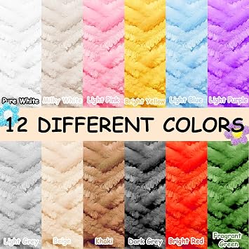 6 Pack Chunky Yarn for Hand Knitting,Multiple Colors Chenille Yarn for Knitting & Crochet,Soft Chunky Wool for Blankets,Cushion,Scarves,Pet Beds,Bags,Hats,Sweaters(Light Purple)